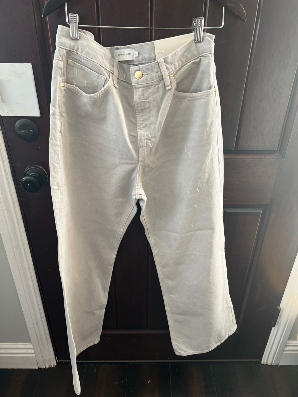 Hudson x Brooks Nader brooks low and loose jeans in stone gray